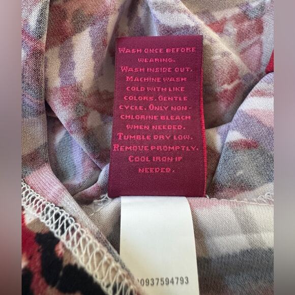 212 Collection Multicolored Tropical Print Lightweight Stretch Knee Length Skirt - Picture 10 of 10